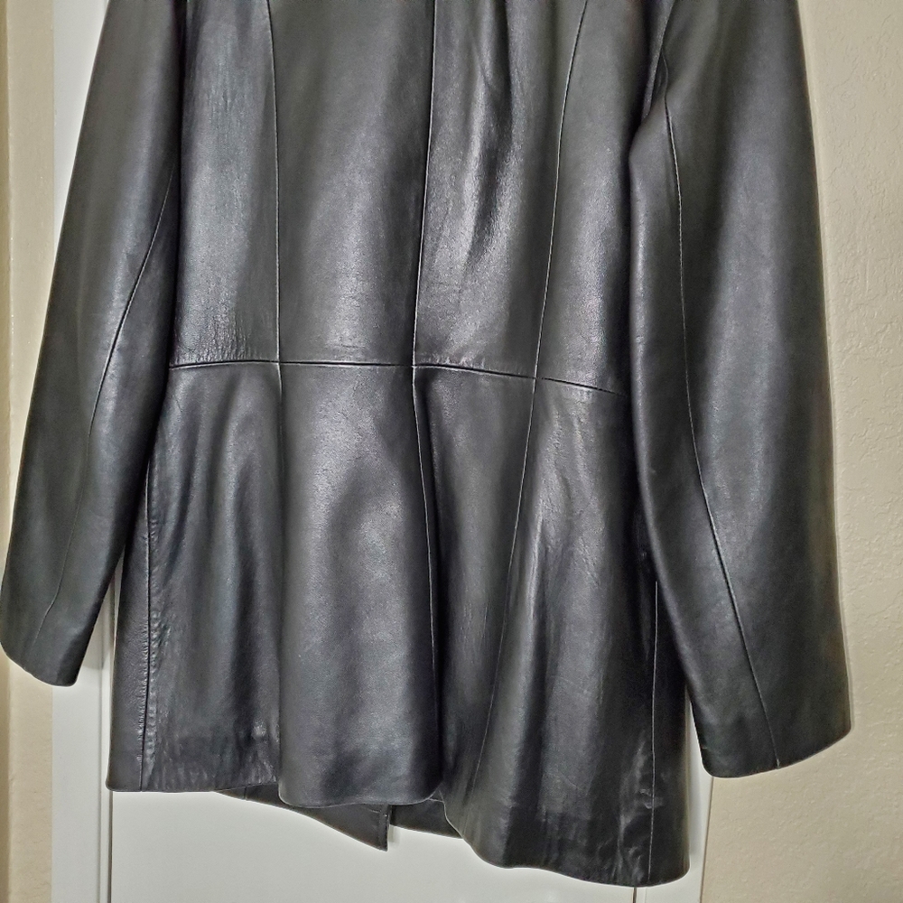 Siena Studio Women's Black Leather Jacket Size M - Picture 6 of 16